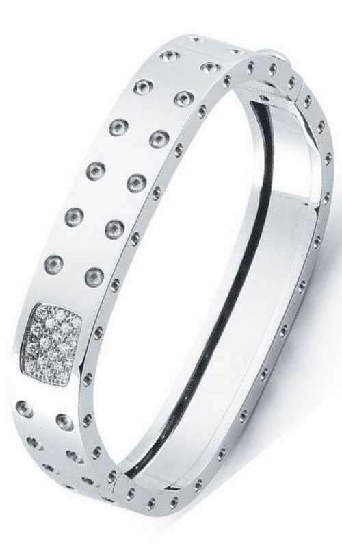 Roberto Coin Pois Mois White Gold and Diamonds Bangle (888536AWBAXS)
