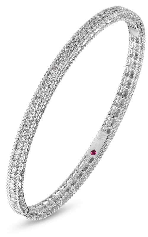 Roberto Coin Princess Bangle Diamonds and White Gold (7771359AWBAX)