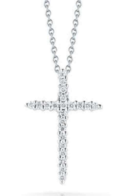 Roberto Coin Silver Cross Pendant White Gold and Diamond (001618AWCHX0)
