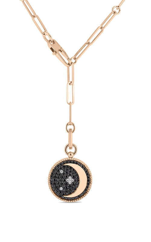 Roberto Coin Venetian Princess 18kt Black & White Diamond Necklace 7773284AB19X