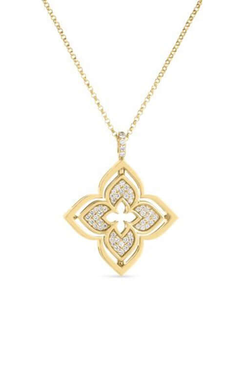Roberto Coin Venetian Princess Yellow Gold and Diamonds Necklace 8883470AY17XP