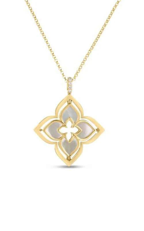 Roberto Coin Venetian Princess Yellow Gold and Diamonds Necklace 8883470AY17XP - Image 2