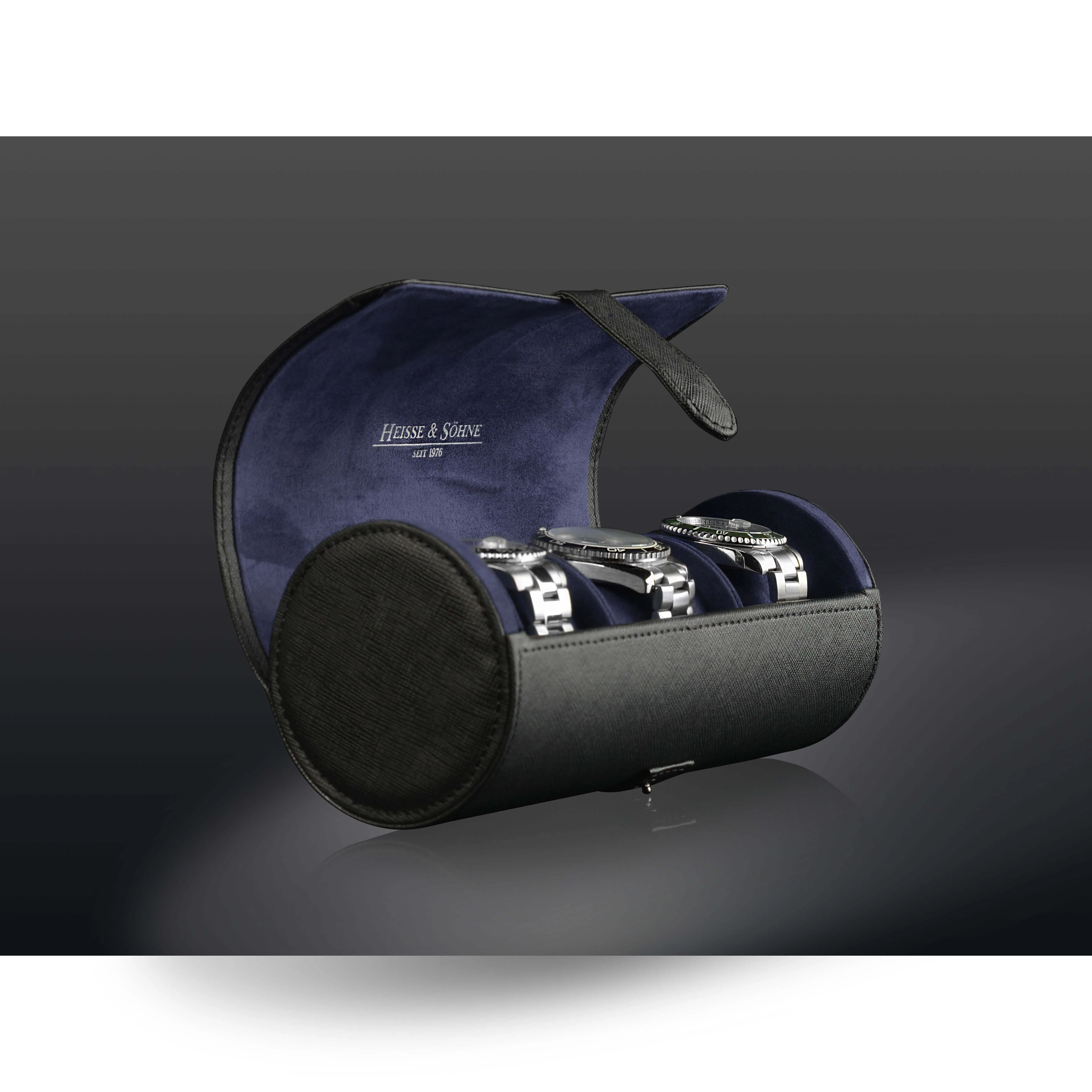 Rondo 3 Watch Roll Black & Blue - Image 6