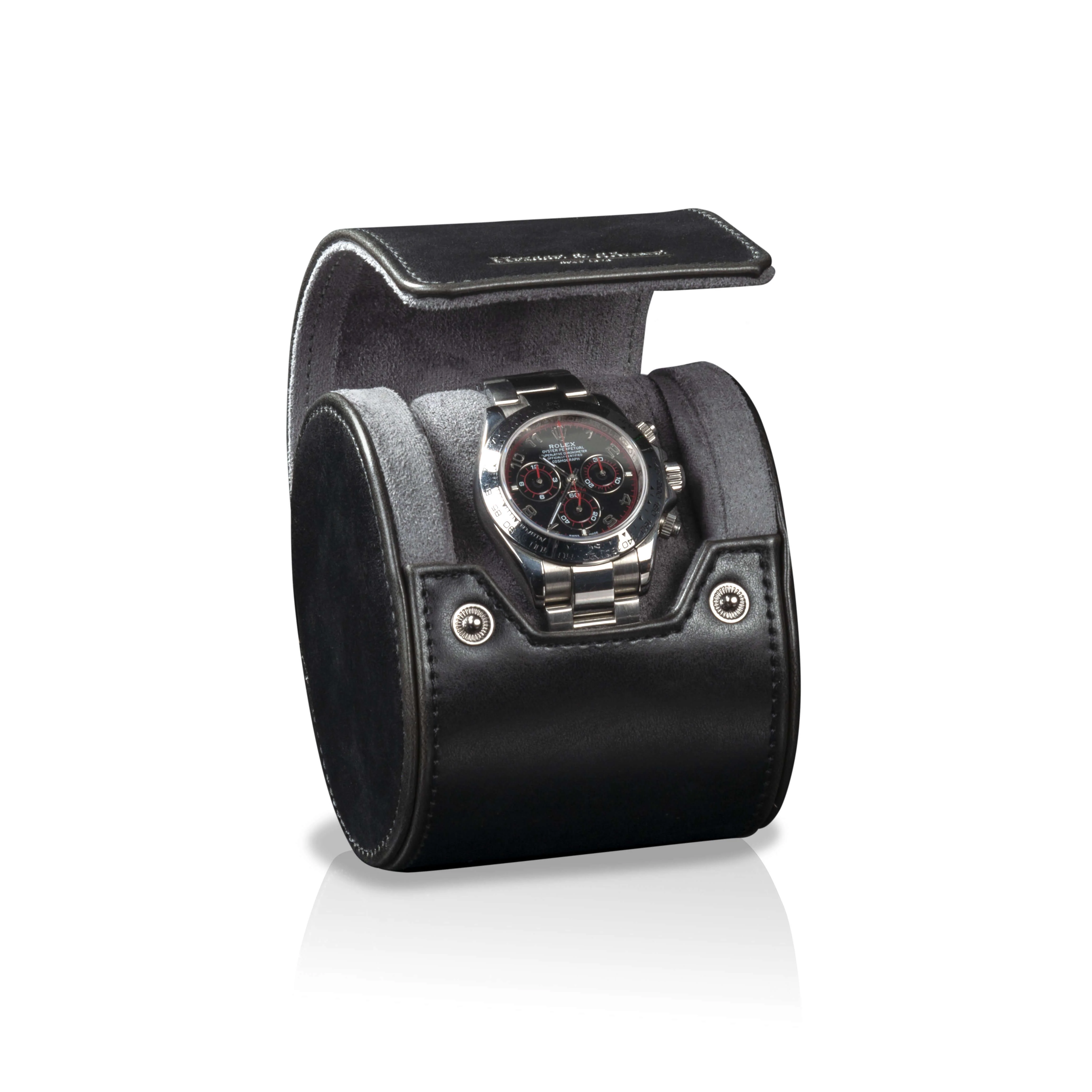 Vintage Single Watch Roll Black - Image 3