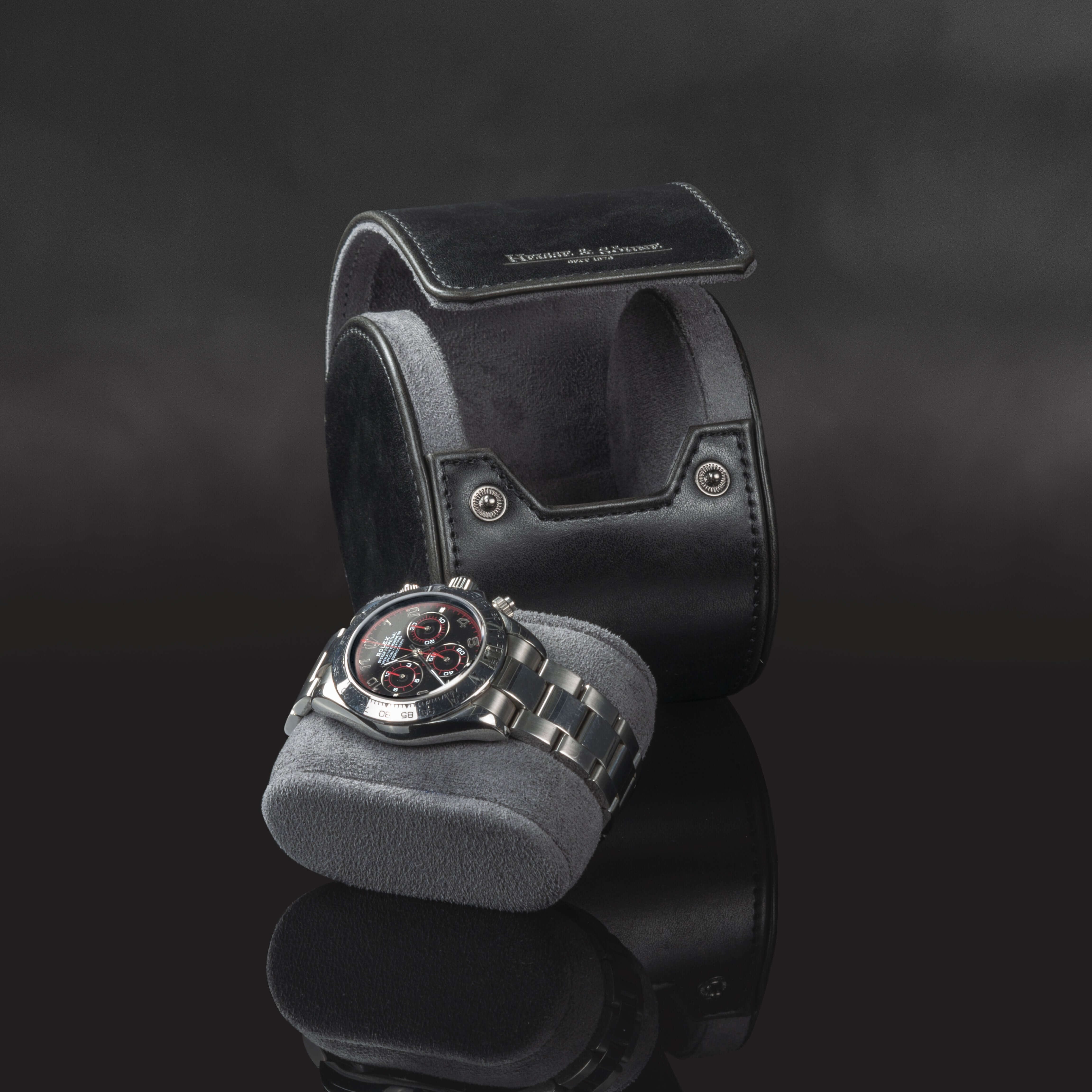 Vintage Single Watch Roll Black - Image 5
