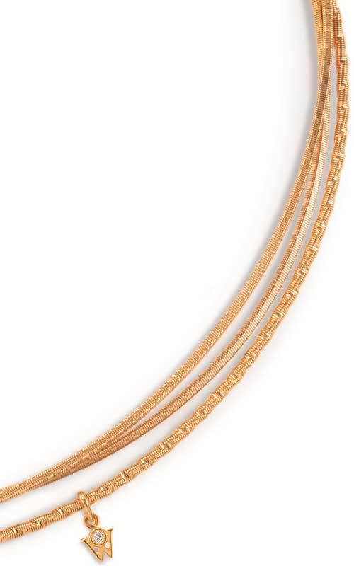 Wellendorff Crossover Gold and Diamonds Necklace 406826 - Image 2