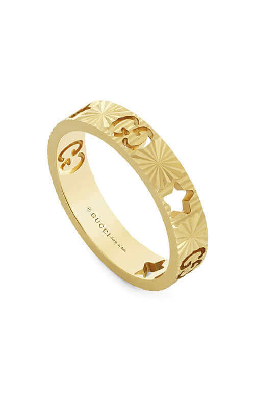 GUCCI Icon 18kt Star Ring Yellow Gold YBC727729001 - Image 2