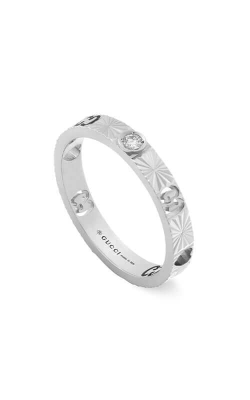 GUCCI Icon 18kt Diamond Heart Ring White Gold YBC727892003